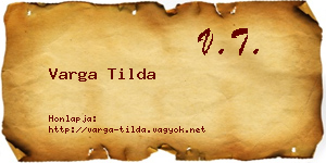 Varga Tilda névjegykártya